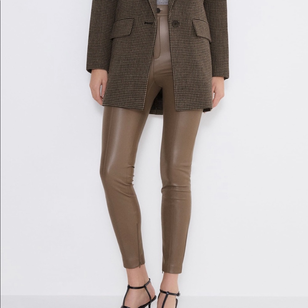 ZARA FAUX LEATHER PANTS